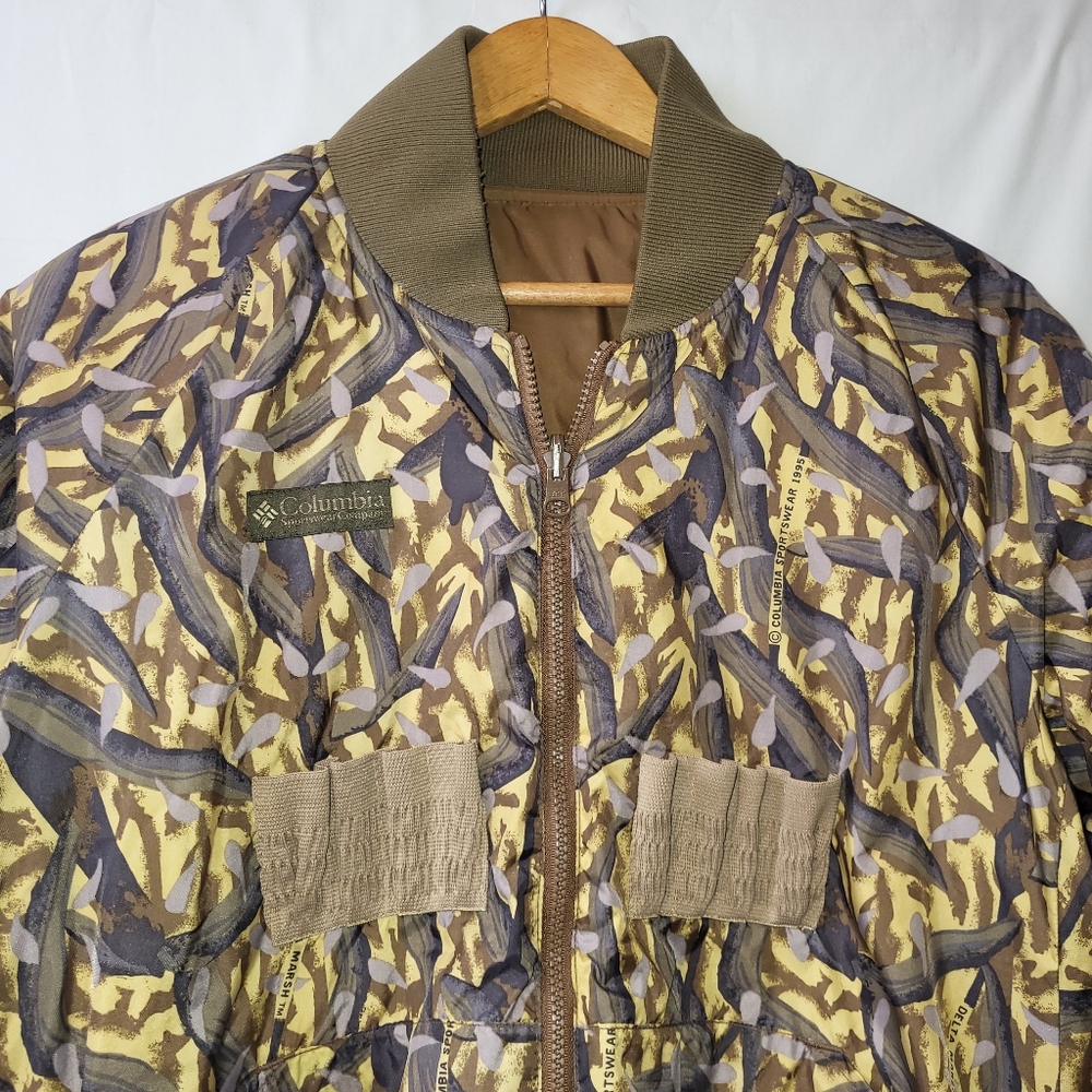 Vintage Columbia Delta Marsh Camo Hunting Reversible Jacket Men's Size Small - Picture 7 of 8